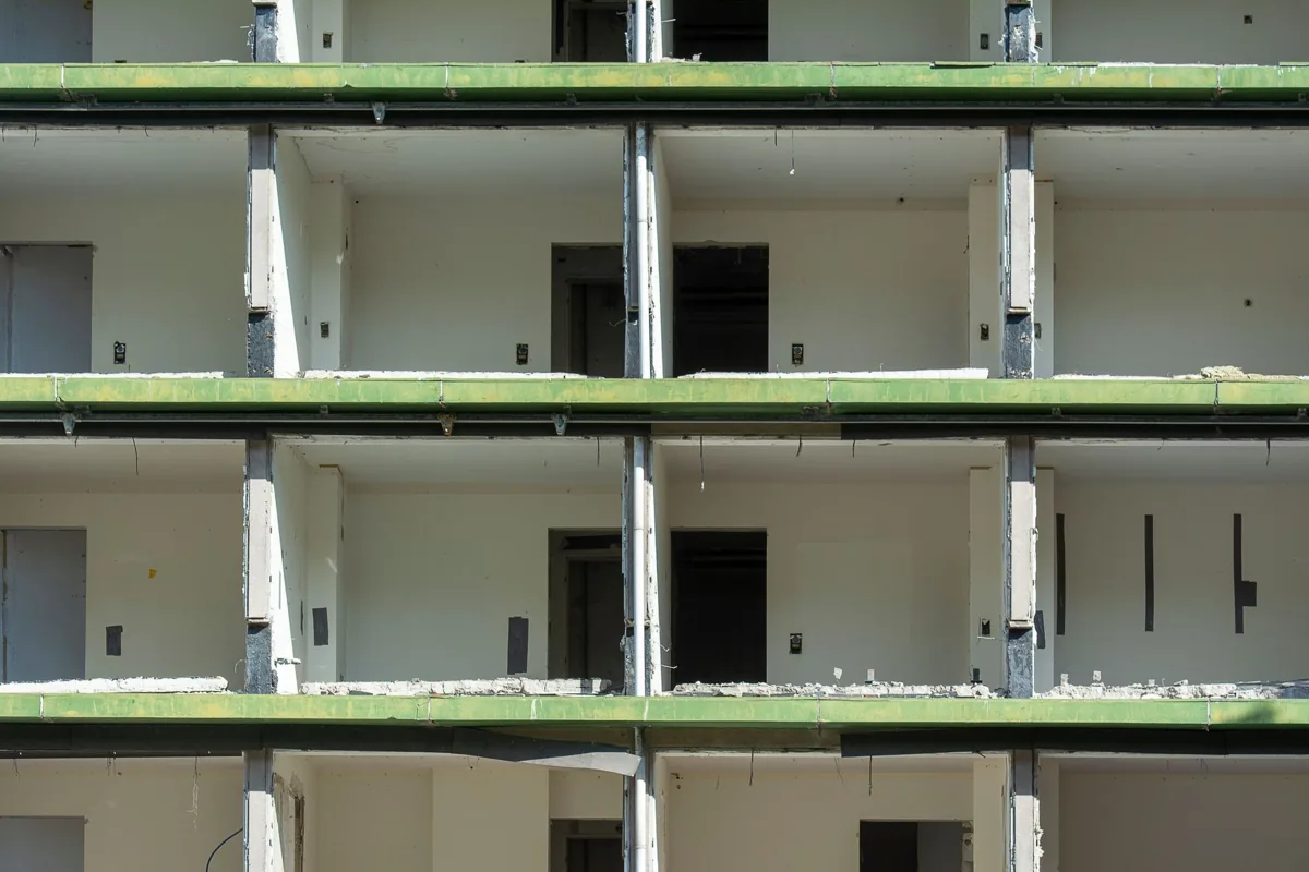 Un chantier de construction — un chantier de construction.
