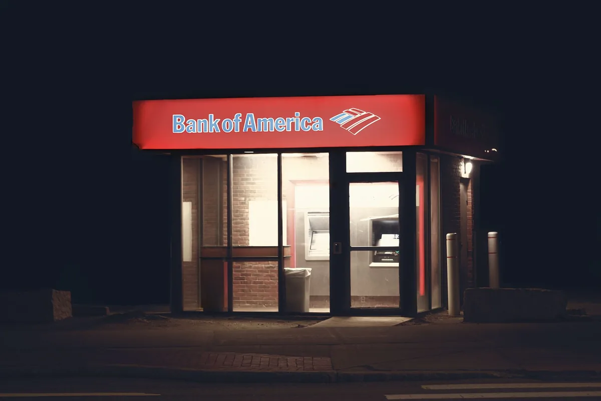 Un guichet de banque — une agence bancaire.